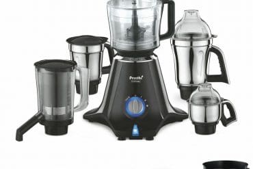 Preethi Zodiac MG-218 mixer grinder, 750 watt, Black/Light Grey, 5 jars - 3 In 1 insta fresh juicer Jar & Master chef food processor Jar, Vega W5 motor