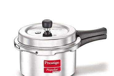 Prestige Popular Svachh plus - Virgin Aluminium Spillage Control Pressure Cooker - induction base, 3 litre capacity - 5 yr warranty