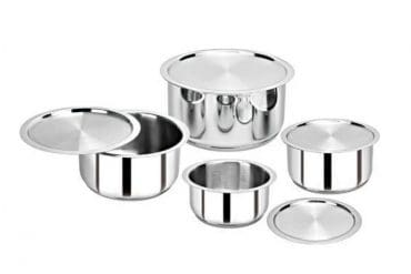 VPP Stainless Steel Tope Set With Lid -3pcs set