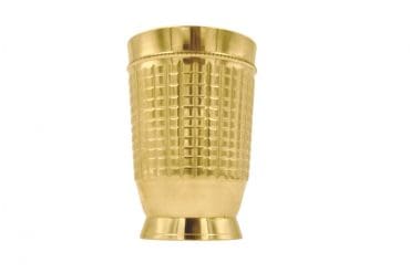 Brass Square Cut Design Glass