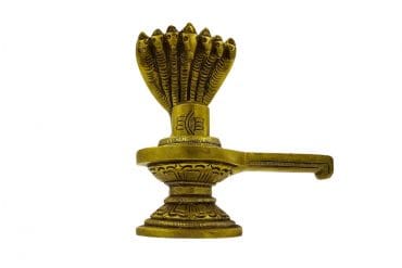 Brass Lord Shiva Lingam Idol With Snake