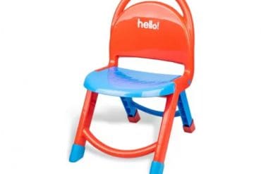 Hello Folding Type Baby Chair - Red and Blue
