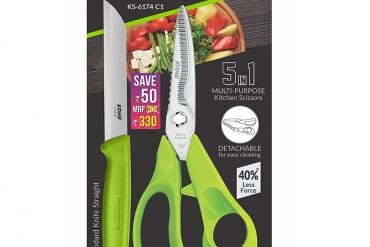 Kohe KS-6174 C1 Standard Knife Straight & 5 in1 Multi-Purpose Kitchen Scissors