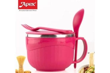 Apex Noodle & Soup Bowl 650 ml with Spoon and Spoon Holder