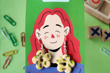 polymer clay earring