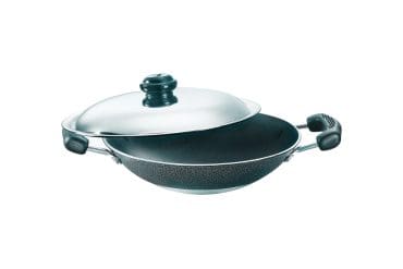 Prestige Omega Select Plus Aluminium Non-stick Deep Appachetty with Lid, 20 cm (1 L)
