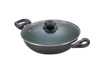 Prestige Omega Deluxe Granite Non-stick Round Base Kadai (Black) 240mm