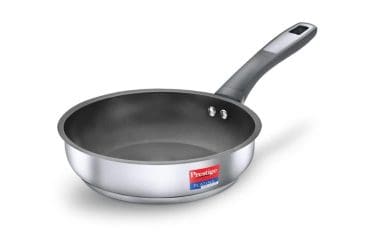 Prestige Platina Non-stick Stainless Steel Unique Impact Forged Bottom Fry Pan, Silver 260mm