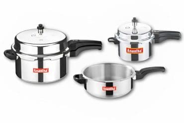 Anantha Perfect Family Pack Aluminium cooker Set Combo - Cooker (7.5Ltr, 3Ltr), Pan (6.5Ltr)