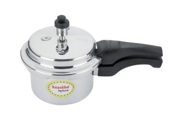 ANANTHA Induce Induction Base Outer Lid Aluminium Pressure Cooker, 1.5 Litres