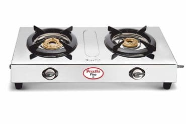 Preethi Fino Stainless Steel 2-Burner Gas Stove
