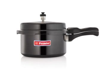 Premier Express Trendy Black Aluminum Pressure Cooker 3 Litres
