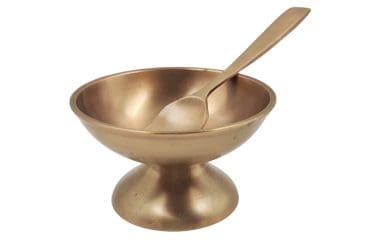 Bronze Ice Cream Bowl With Spoon ( Vengalam ) 0.290 kg