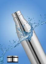 Stainless Steel Slim Water Bottle with Rope -1000ml - Image 3