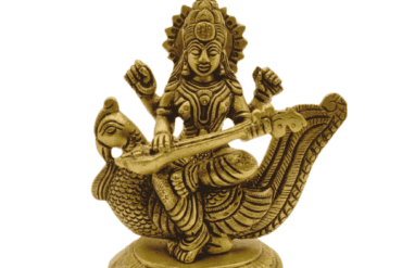 Brass Saraswathi statue