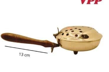 Brass DhoopaKal With Wooden Handle