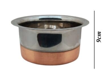Stainless Steel Curve Copper Bottom Cooking Tope bowl (No 1)