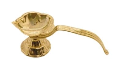 Brass traditional  aarathi deepak with handle