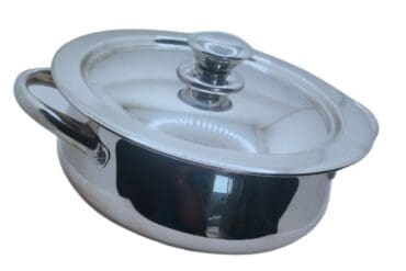 Stainless steel Hydrabad Handi with lid