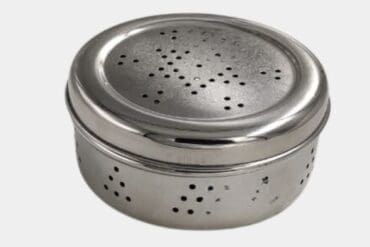 Stainless Steel Dhaniya  Dabba Sprouts Chillies Coriander Hole Container Box