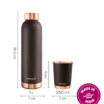 Borosil Copper Water Bottle With 2 Glass(Tumbler) - Image 3