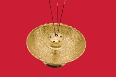 Brass Embossed Agarbatti Stand | Incense Sticks Holder