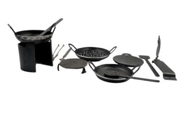 VPP Traditional Iron Miniature Kitchen Set for Kids (Choppu Saman) - 12 pcs Set