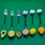 Fruit Shapes Stainless Steel  Kids Spoon and Dinner Fork (set 6 pcs)