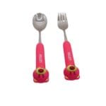 Stainless steel 2 Pc -Cutlery Set -Pink -Piglet Spoon ,Fork (set of one) - Image 2