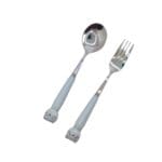 Stainless Steel Spoon and Fork  With Ceramic Handle