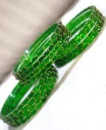 Raindrop Crystal Cut Glass Bangles - Image 2