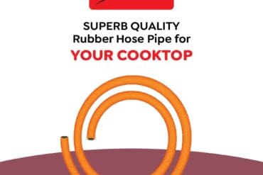 Prestige 1.5M LPG Rubber Hose Pipe with Reinforced Steel Wire, ISI Certified (Orange)