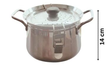 Stainless Steel Rice Strainer Handi With Locks 2.5 liters