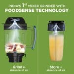Preethi Eco Fresh Mixer grinder | 750 Watt Mixie | Made fresh, stays fresh | Food Sense Technology| Grinding+ Storage jar | MG-282 - Image 2