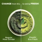 Preethi Eco Fresh Mixer grinder | 750 Watt Mixie | Made fresh, stays fresh | Food Sense Technology| Grinding+ Storage jar | MG-282 - Image 6