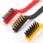 Plastic  3-Piece Wire Brush Set, Steel/Brass/Nylon Bristles - Image 4