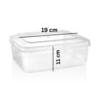 Plastic Kitty  Container  for Home Storage, Stationery Transparent -11 cm x 19 cm