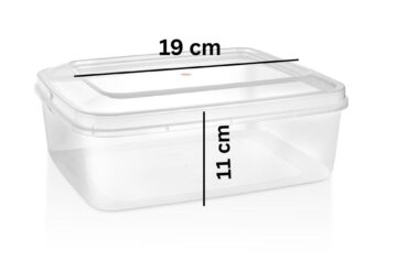 Plastic Kitty  Container  for Home Storage, Stationery Transparent -11 cm x 19 cm