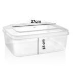 Plastic Kitty  Container  for Home Storage, Stationery Transparent 18cm x 37 cm