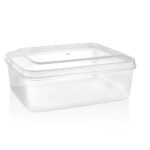 Plastic Kitty  Container  for Home Storage, Stationery Transparent 18cm x 37 cm - Image 2