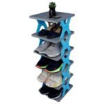 Multipurpose, Adjustable & Foldable 6 Layer Plastic Rack