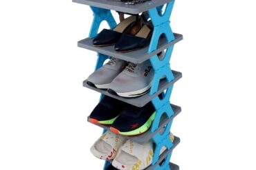 Multipurpose, Adjustable & Foldable 6 Layer Plastic Rack