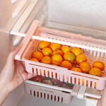 Fridge Storage Basket Expandable Fridge Storage Rack Tray Fridge Space Saver Food Organizer (Set Of 2Pcs) - Image 2
