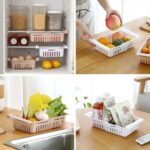Fridge Storage Basket Expandable Fridge Storage Rack Tray Fridge Space Saver Food Organizer (Set Of 2Pcs) - Image 5