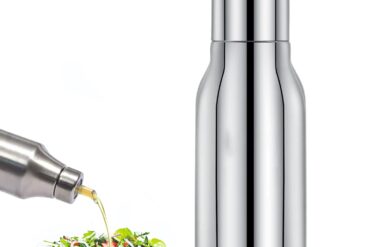 Stainless Steel Oil Dispenser Pot,500 Ml With Lid