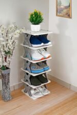 Multipurpose, Adjustable & Foldable 6 Layer Plastic Rack - Image 5
