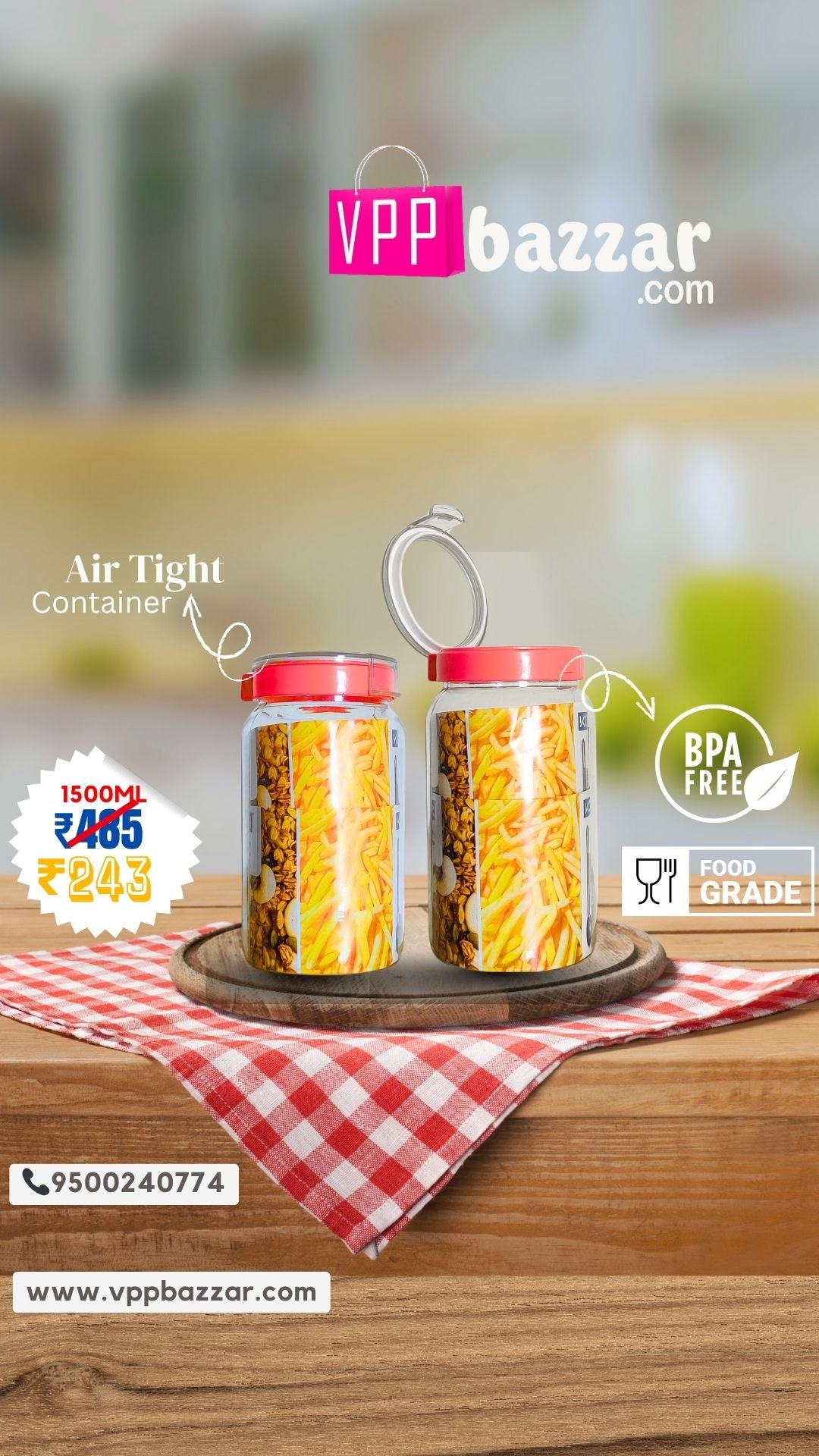 instagram post (3) Polyset Fresh Lock Round Container (2 Pcs Set) - Image 1