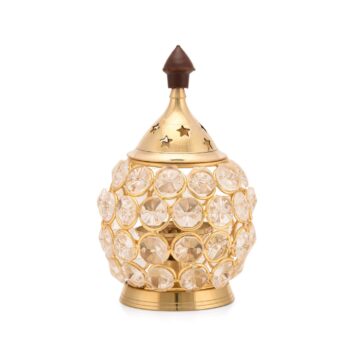 Decorative Brass Crystal Oil Lamp