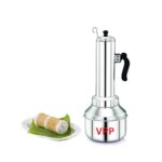 Stainless Steel Puttu  Maker with Steamer Plate |Traditional Puttu  with Lid & Stick