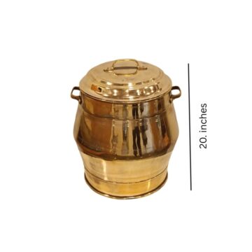 Traditional Brass Peepa Drum - Image 2